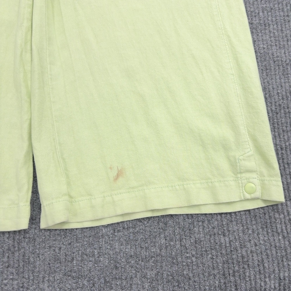 Pilcro Pants Womens L Green Linen Viscose Cargo Wide Leg Drawstring Boho Casual - Picture 2 of 8